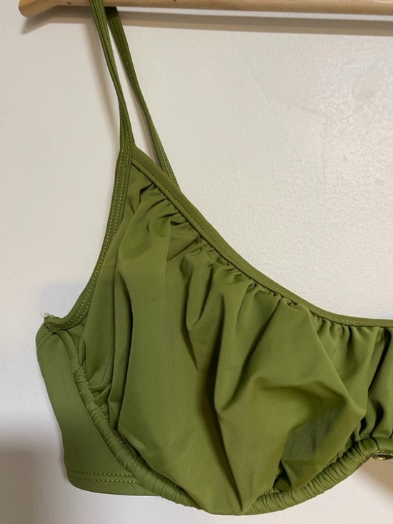 Shade & Shore Olive Green Bikini Top XL (16) Adjustable Strap Swim Top NWT - Picture 13 of 13